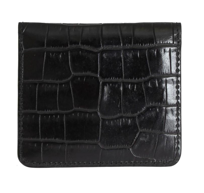 Black Pattern Leather Condom Case Holder