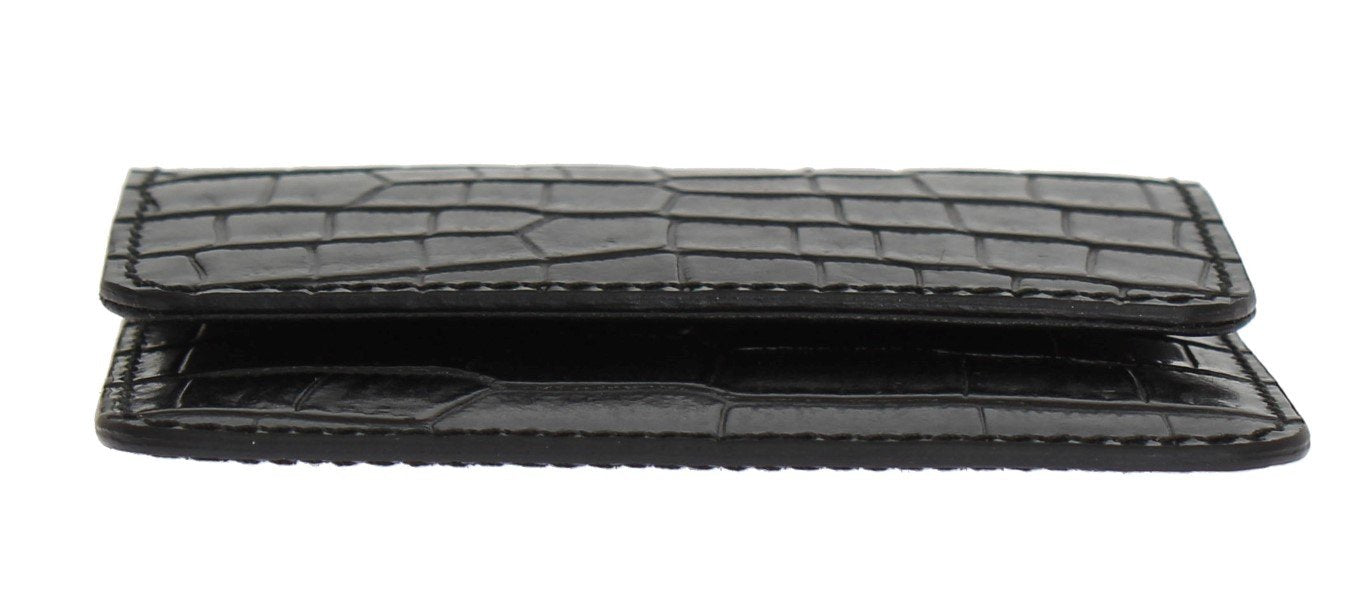 Black Pattern Leather Condom Case Holder
