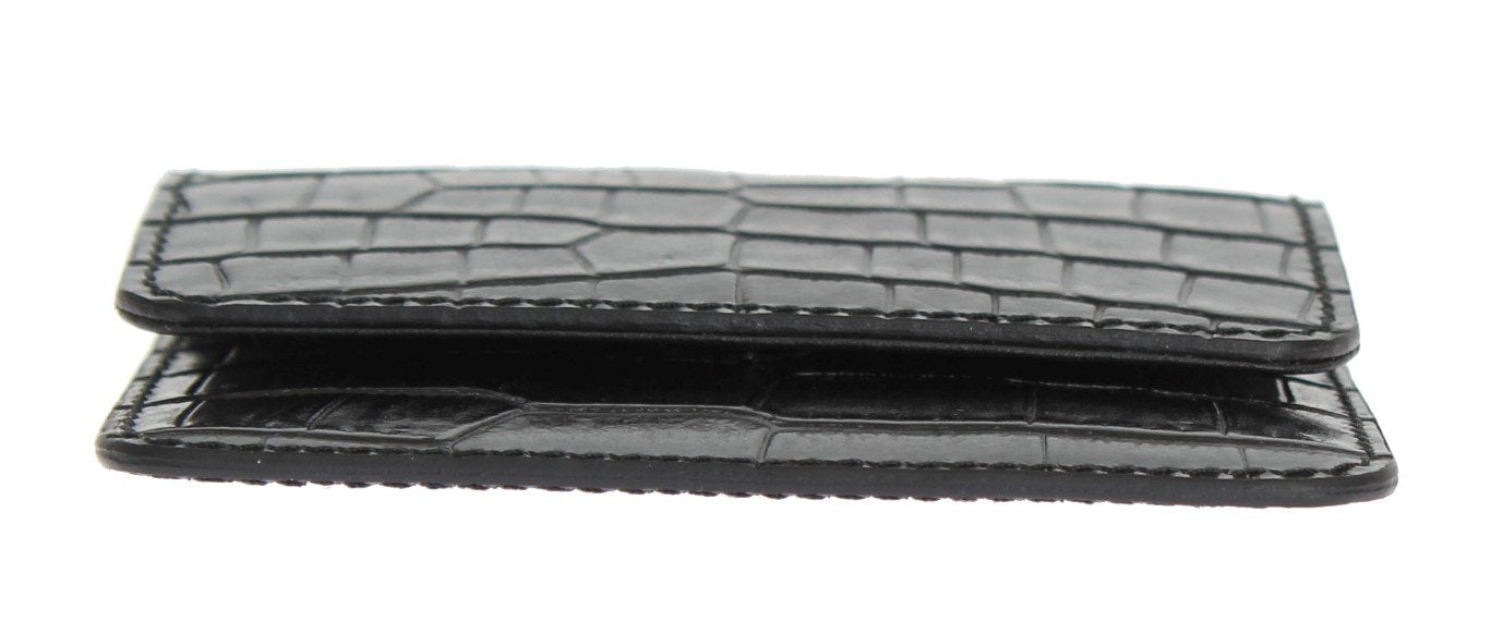 Black Pattern Leather Condom Case Holder