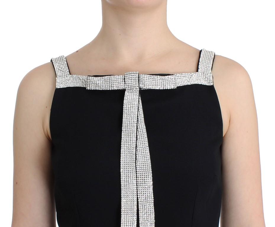 Black crystal embellished dress