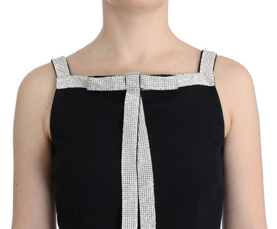 Black crystal embellished dress