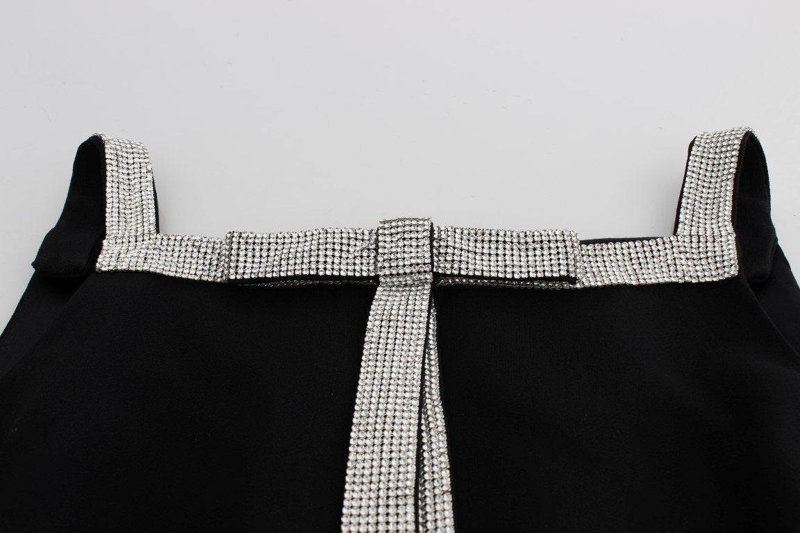 Black crystal embellished dress