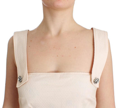 White brocade with crystal detailing dress