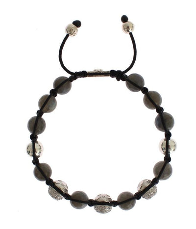 Clear CZ Labrodite 925 Silver Bracelet