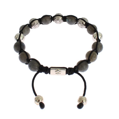Clear CZ Labrodite 925 Silver Bracelet