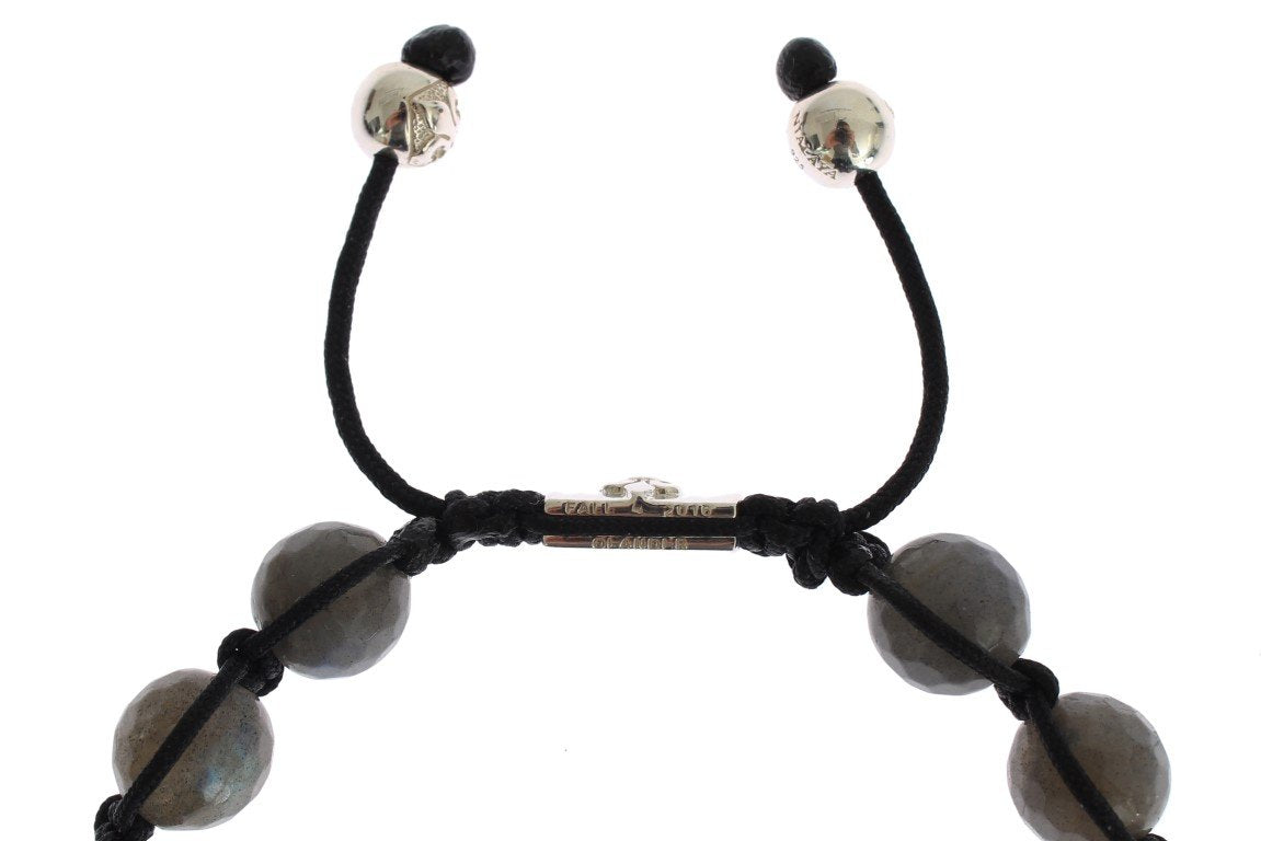 Clear CZ Labrodite 925 Silver Bracelet