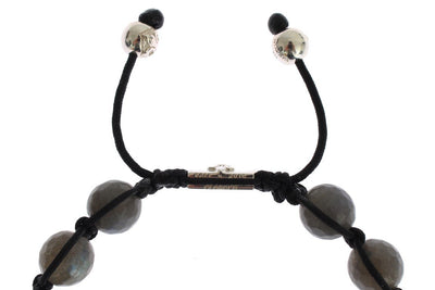 Clear CZ Labrodite 925 Silver Bracelet