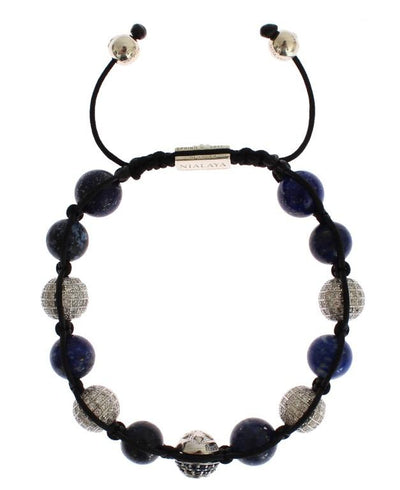 Blue CZ Coral Sterling 925 Silver Bracelet