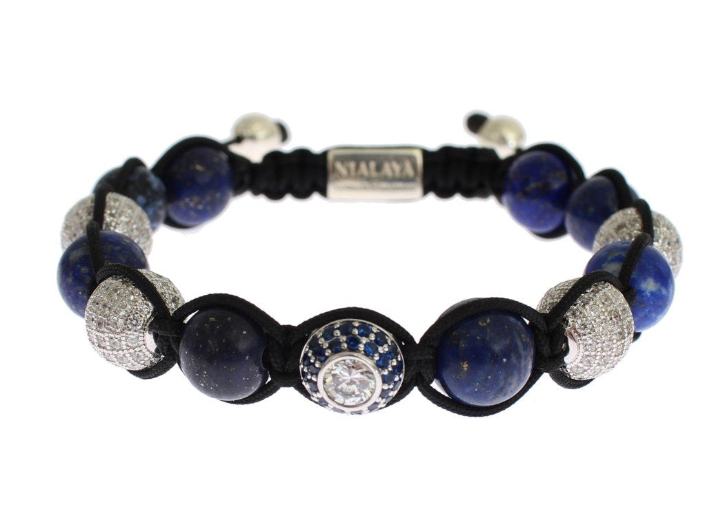 Blue CZ Coral Sterling 925 Silver Bracelet