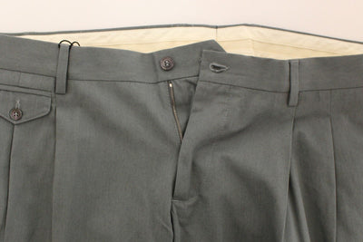 Gray Cotton Slim fit Pants Chinos
