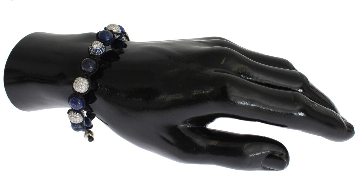 Blue CZ Coral Sterling 925 Silver Bracelet