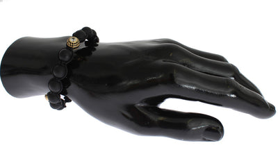 Matte Onyx CZ Gold 925 Silver Bracelet