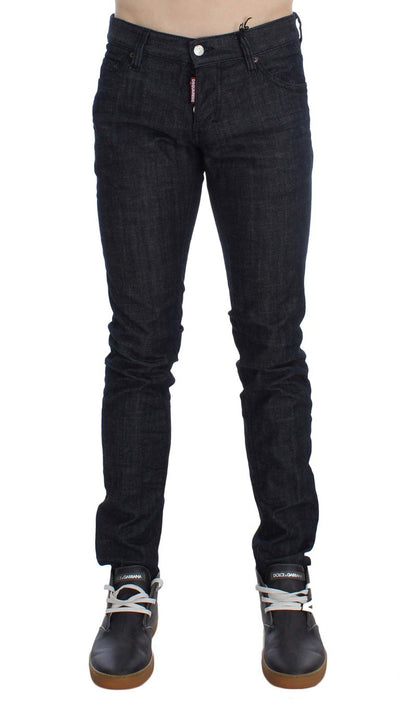 Dark Blue Cotton Stretch Denim Slim jeans