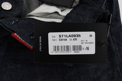 Dark Blue Cotton Stretch Denim Slim jeans
