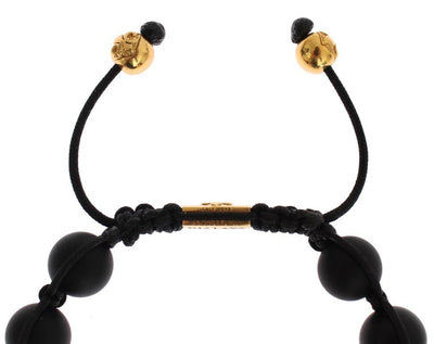 Matte Onyx CZ Gold 925 Silver Bracelet