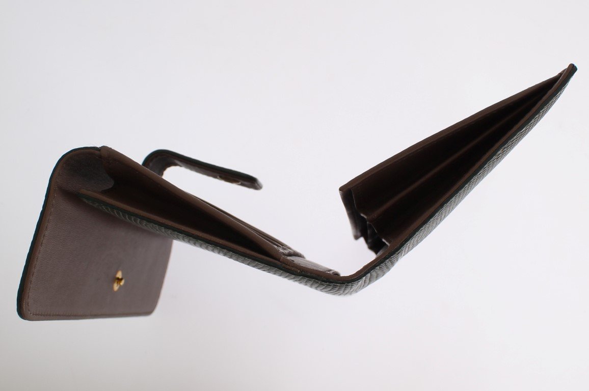 Green Leather Clutch Continental Wallet