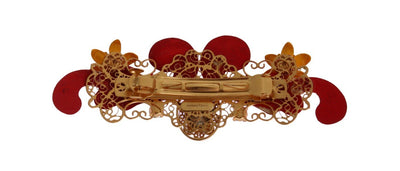 Red Torero Crystal Floral Hair Clip