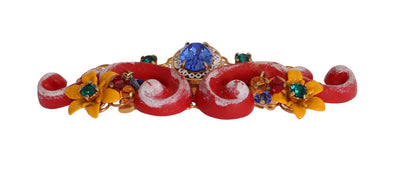 Red Torero Crystal Floral Hair Clip