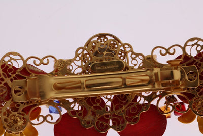Red Torero Crystal Floral Hair Clip