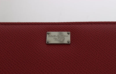 Red Leather Dauphine Continental Wallet
