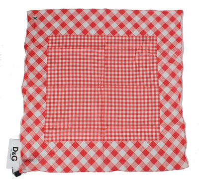 Red Checkered Cotton Scarf