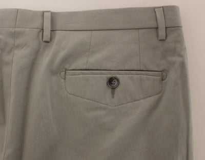 Gray Cotton Slim fit Pants Chinos