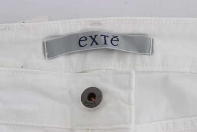 White Cotton Stretch Slim Fit Jeans