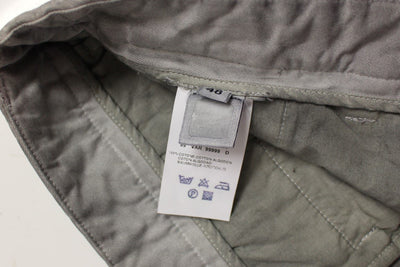 Gray Regular Fit Cotton Logo Casual Pants