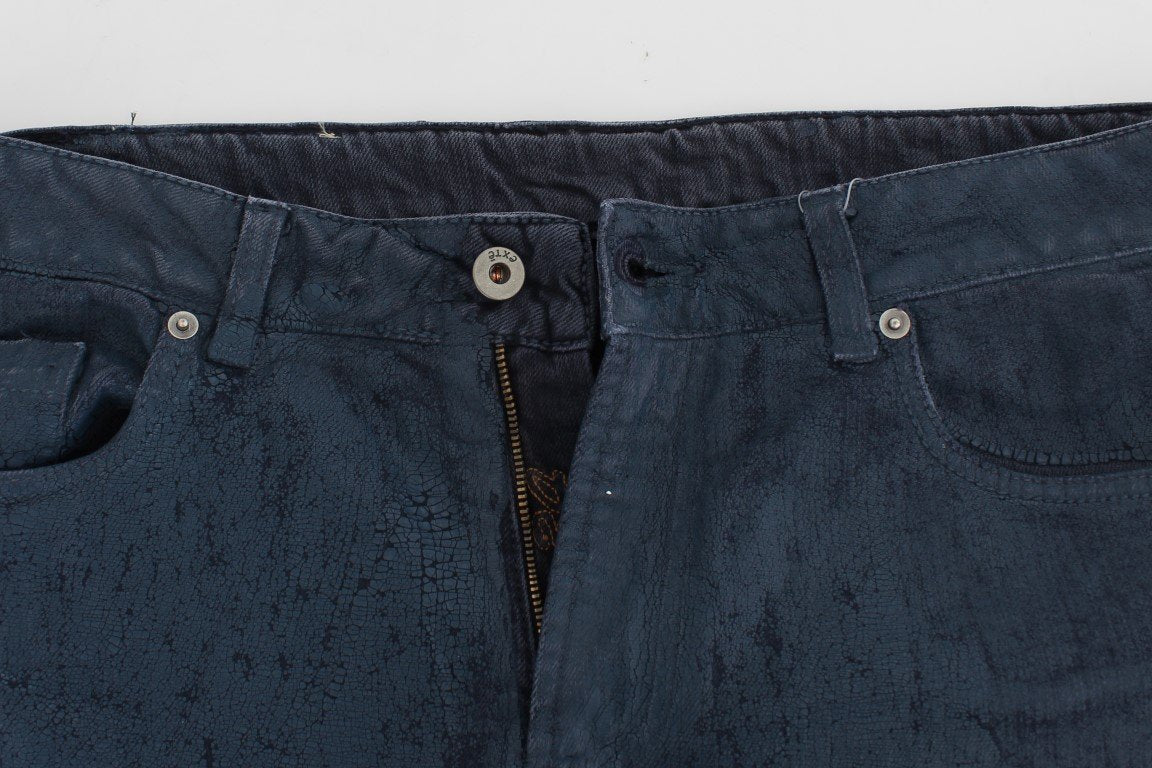 Blue Stretch Cotton Slim Fit Jeans