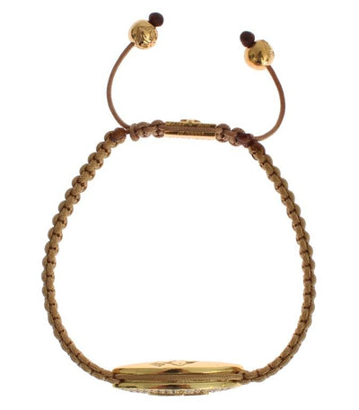 Hamsa Hand Red CZ Gold 925 Silver Bracelet