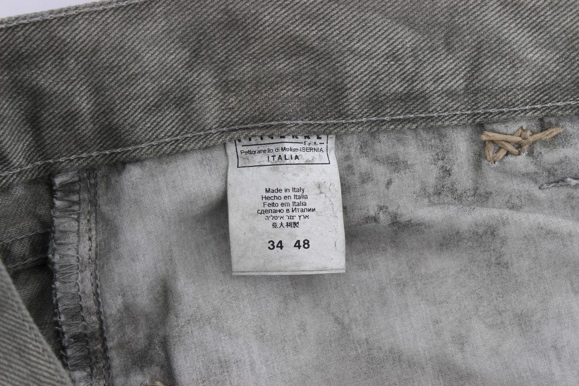 Green Cotton Regular Fit Jeans