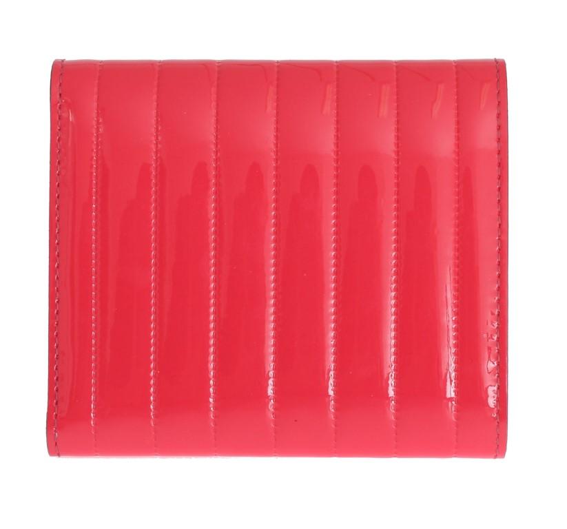 Pink Leather Trifold Wallet