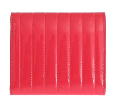 Pink Leather Trifold Wallet