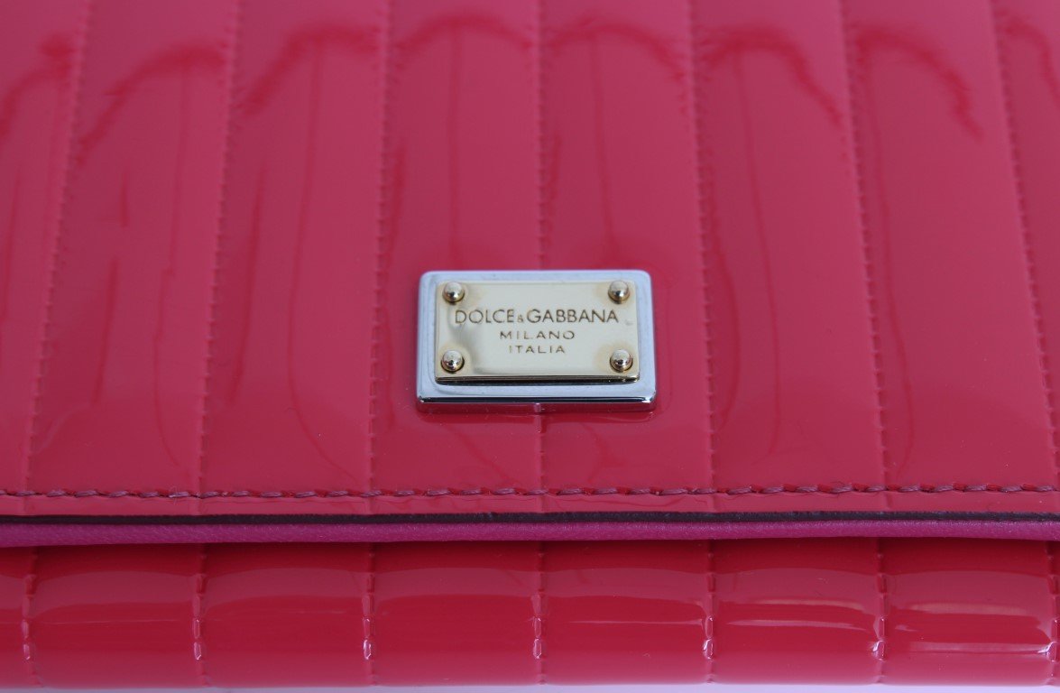 Pink Leather Trifold Wallet
