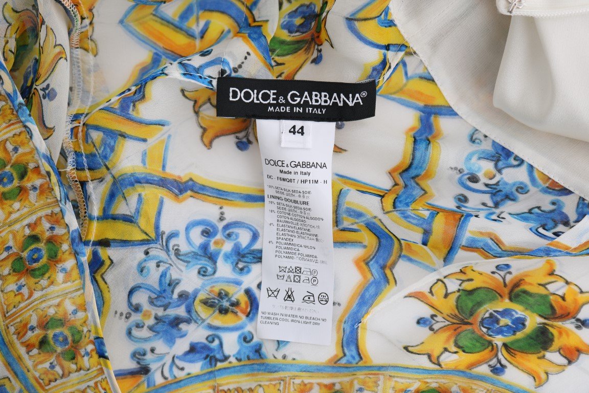 Multicolor Silk Portofino Shift Gown Maxi Dress