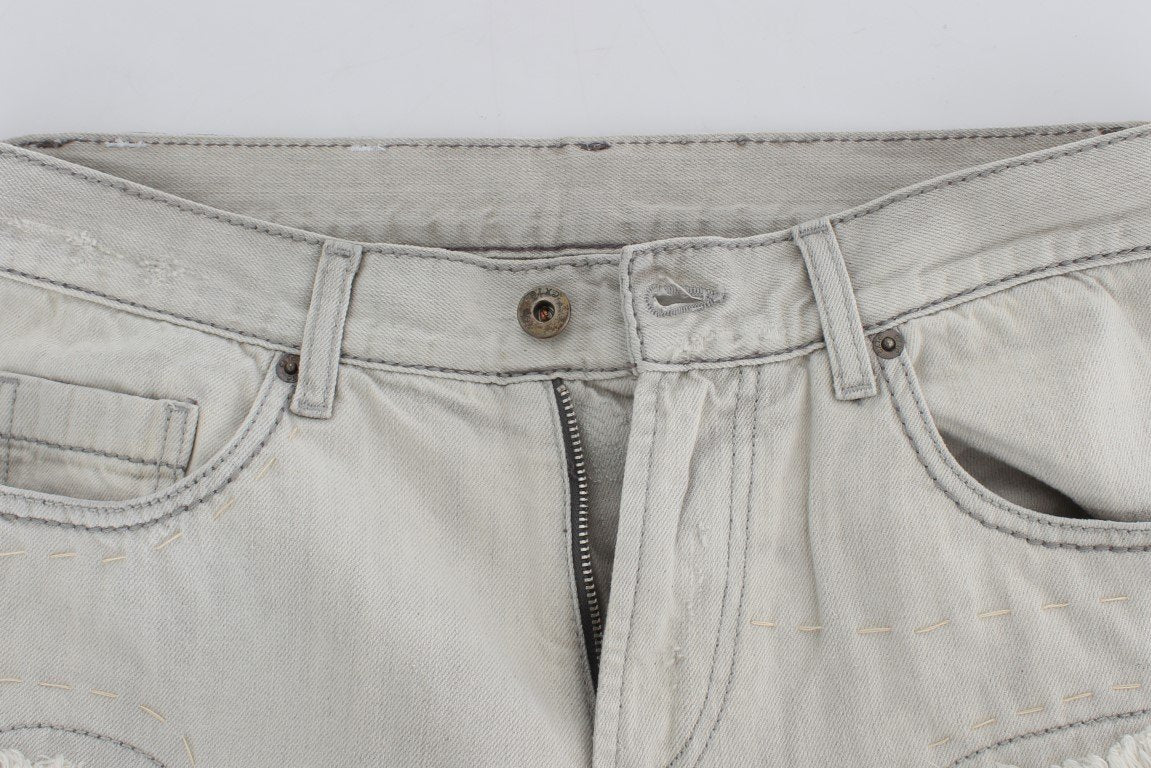 White Wash Cotton Regular Fit Jeans