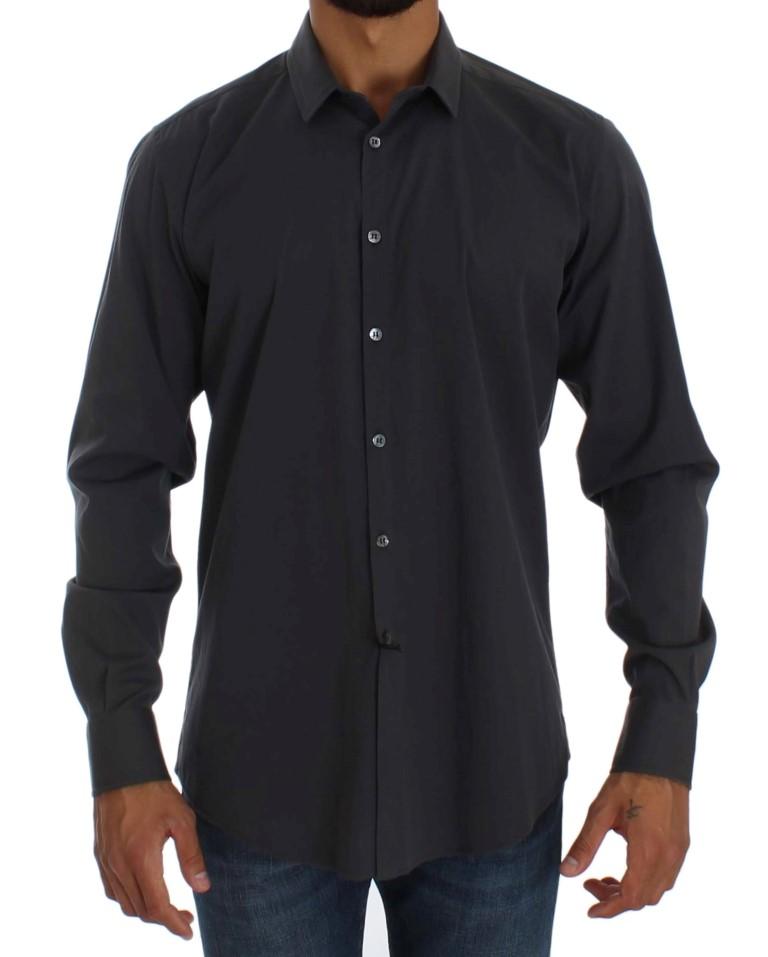 Gray Business Fit Dress Formal Shirt