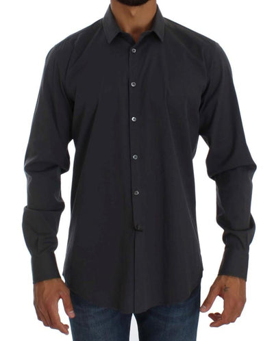 Gray Business Fit Dress Formal Shirt