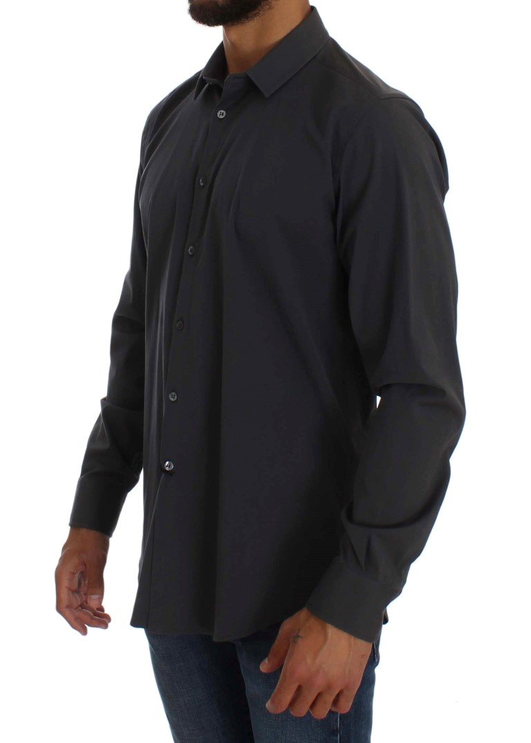 Gray Business Fit Dress Formal Shirt