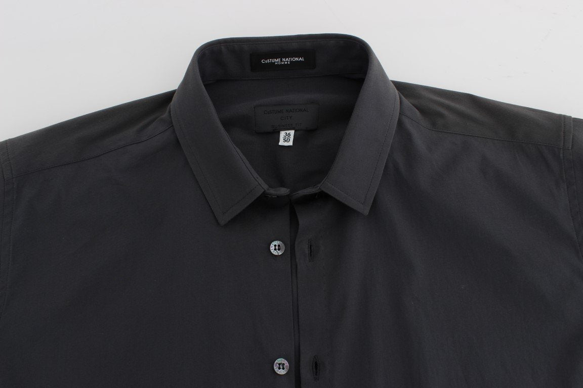 Gray Business Fit Dress Formal Shirt