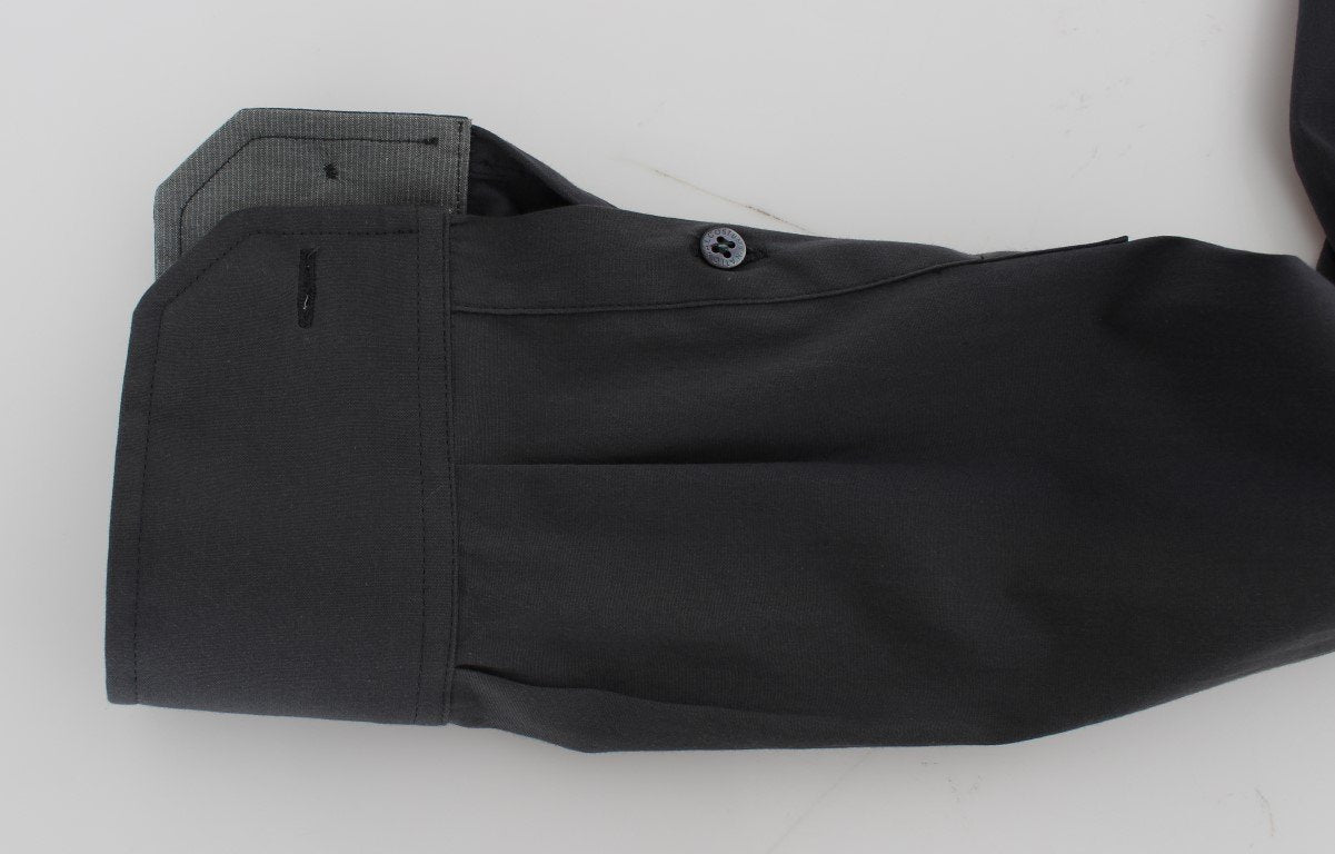 Gray Business Fit Dress Formal Shirt