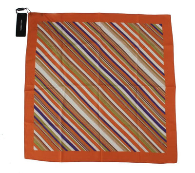 Multicolor Striped Pattern Silk Scarf