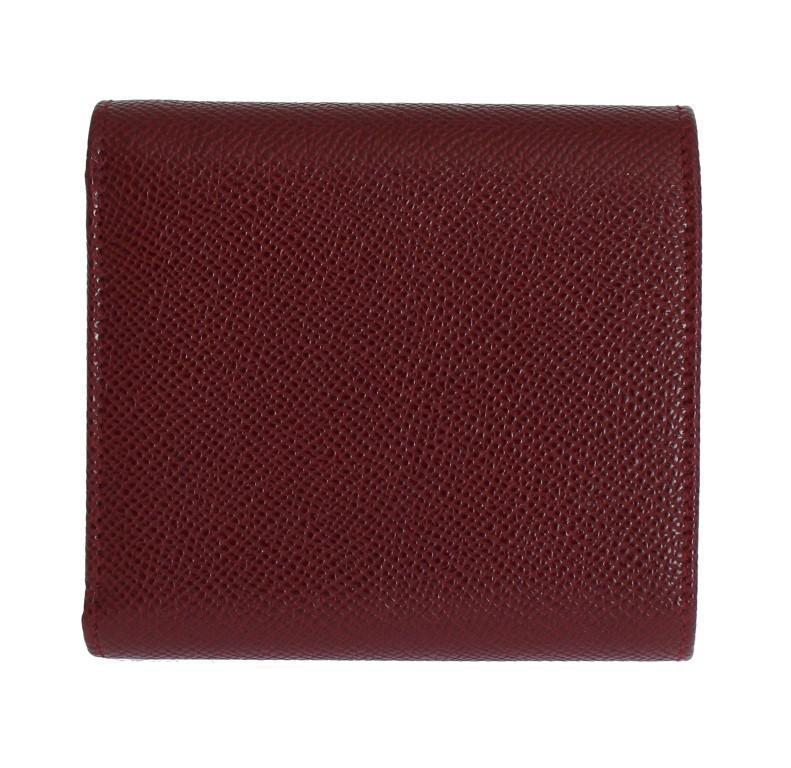 Bordeaux Leather Dauphine Trifold Wallet