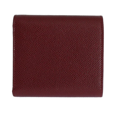 Bordeaux Leather Dauphine Trifold Wallet