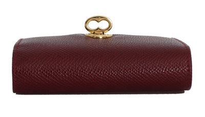 Bordeaux Leather Dauphine Trifold Wallet