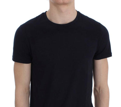Blue Cotton Stretch Crewneck Underwear T-shirt