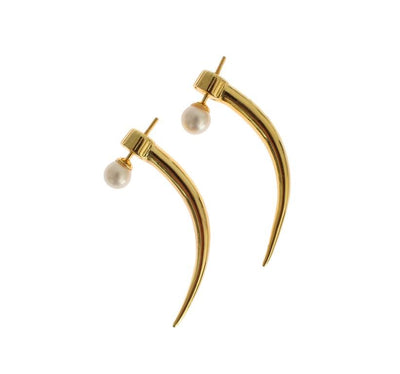 Pearl Screw Back Skyfall 925 Silver Earrings