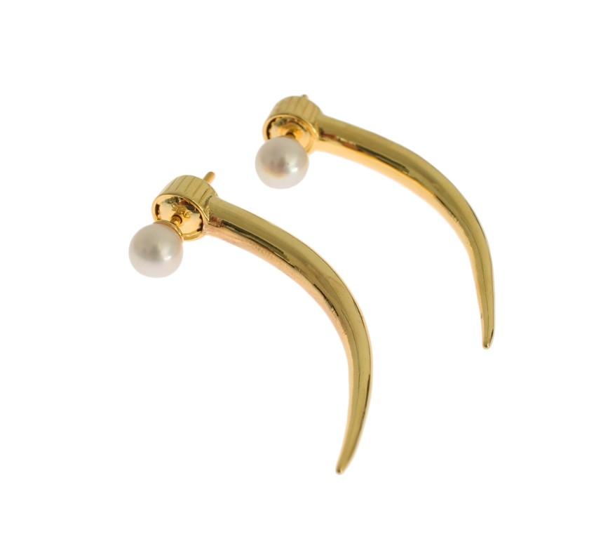 Pearl Screw Back Skyfall 925 Silver Earrings