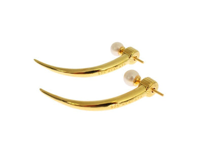 Pearl Screw Back Skyfall 925 Silver Earrings