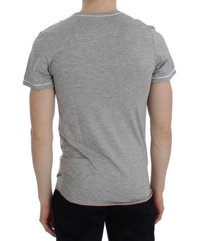 Gray Modal Stretch V-neck Underwear T-shirt